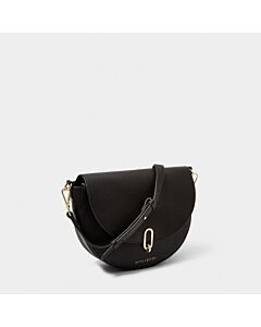 Katie Loxton Quinn Faux Croc Mini Saddle Bag - Black